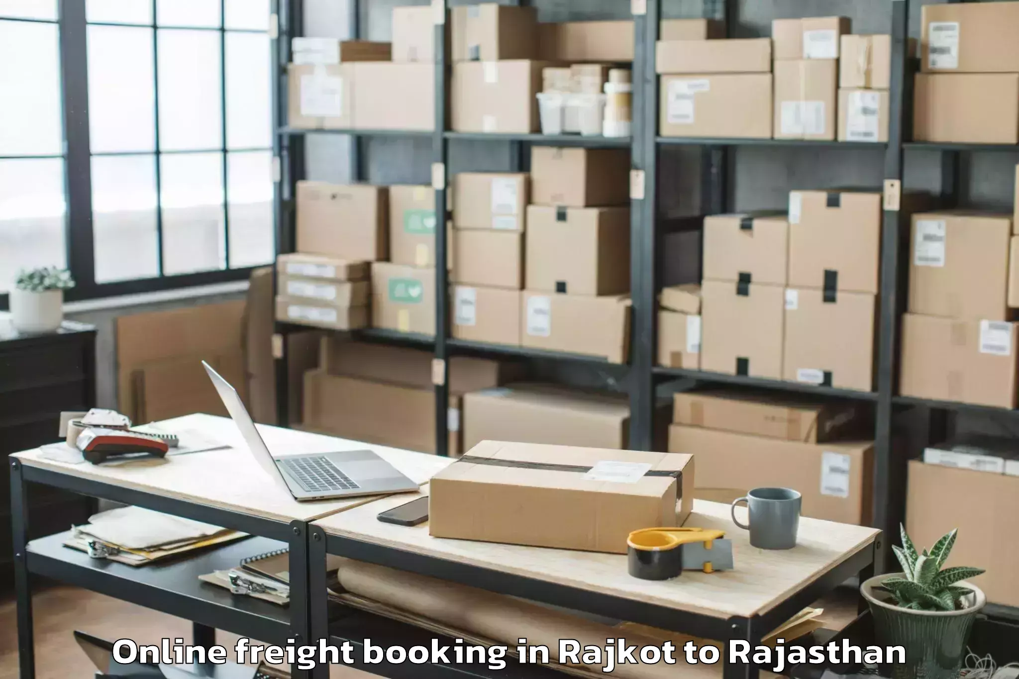 Affordable Rajkot to Karauli Online Freight Booking